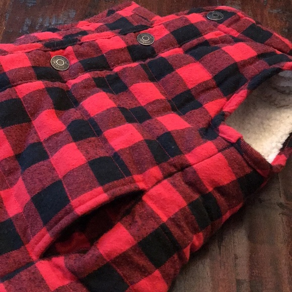 Mud Pie Red Flannel Plaid Vest Size 4t 5t - Picture 7 of 8